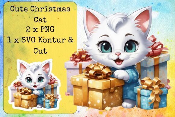 Cute Giftbox Christmas Cat 4 Review