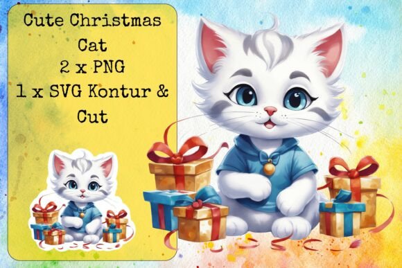 Cute Giftbox Christmas Cat 5 Review