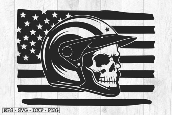 US Biker Skull SVG , American Racer Svg Review